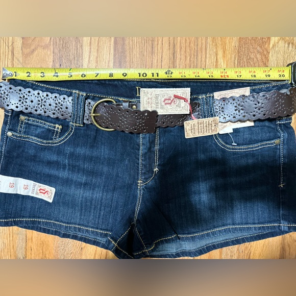 Vintage 2000s Y2K Micro Mini Shorts Hip Hugger Size 19 Brand New - Picture 7 of 7